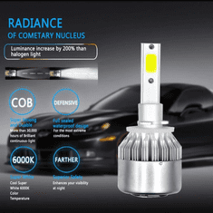 HOME & MARKER® Komplet H4 LED sijalica za automobil, energetski učinkoviti LED farovi za noćnu vožnju | SILVERLED