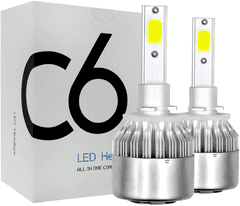 HOME & MARKER® Komplet H4 LED sijalica za automobil, energetski učinkoviti LED farovi za noćnu vožnju | SILVERLED