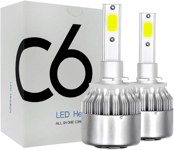 HOME & MARKER® Komplet H4 LED sijalica za automobil, energetski učinkoviti LED farovi za noćnu vožnju | SILVERLED