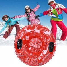 JOJOY® Snježna tuba za djecu i odrasle, napuhiva sankanja s ručkama, zimska zabava na snijegu | SNOWRIDER, crvena