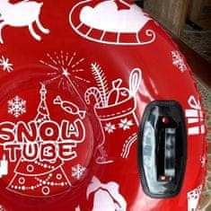 JOJOY® Snježna tuba za djecu i odrasle, napuhiva sankanja s ručkama, zimska zabava na snijegu | SNOWRIDER, crvena