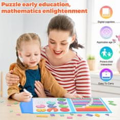 Netscroll Magnetni set za učenje razlomaka, edukativna Montessori slagalica, vizualno razumijevanje razlomaka, za školu i kućnu upotrebu, PracticeMath