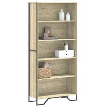 Vidaxl Polica za knjige, hrast Sonoma, 80x31x169 cm