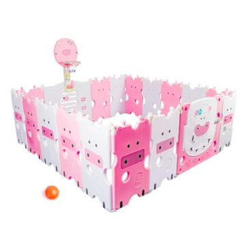 Aga4Kids Dječja plastična ograda 223x192x64 cm Roza