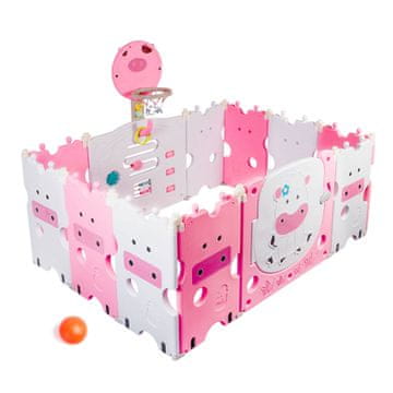 Aga4Kids Dječja plastična ograda 118x150x64 cm Roza