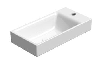 Gsi NUBES Keramički Umivaonik 50x25cm ExtraGlaze, Desni/Lijevi Montaža, Bijela