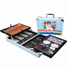 LIVEFY Art Kit set za slikanje u koferu za djecu 145kom, plava