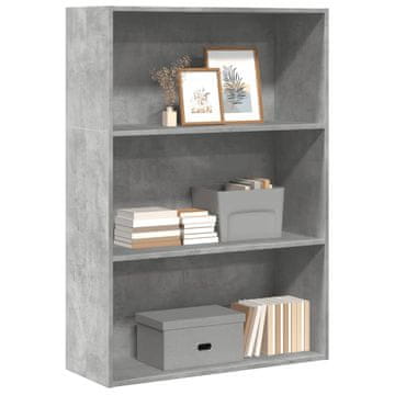 Vidaxl Polica za knjige betonsko-sive boje 80x30x114 cm