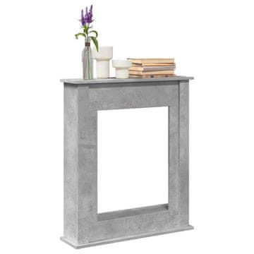 Vidaxl Kaminski okvir od betona i sive boje 75x20x87,5 cm