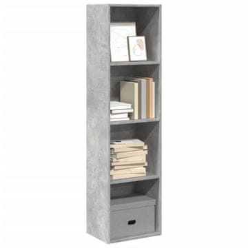 Vidaxl Polica za knjige betonsko-sive boje 40x30x152 cm