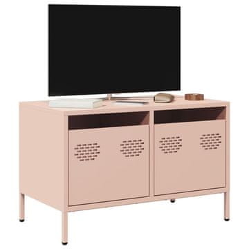 Vidaxl TV stalak roze boje 68x39x43,5 cm hladno valjani čelik