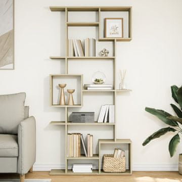 Vidaxl Polica, hrast Sonoma, 92x29x188 cm, materijal na bazi drva