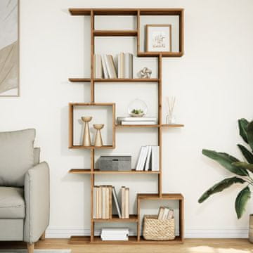 Vidaxl Polica za knjige, Artisan hrast, 92x29x188 cm, materijal na bazi drva