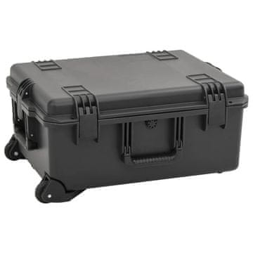 Vidaxl Kofer za zrakoplovni alat crni 62,5 x 50 x 28,5 cm PP