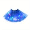 JOJOY® LED suknjica za djevojčice, svjetleća plesna i baletna suknja za maskenbal i zabave | PRINCESS, plava