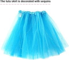 JOJOY® Adventni kalendar s božićnim narukvicama 24 dana, 22 privjesaka + LED svjetleća tutu suknja za djevojčice | ADVENTPRINCESS, plava