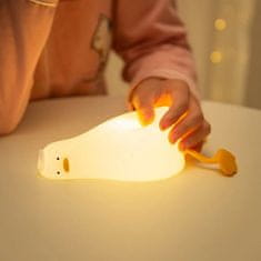 JOJOY® LED dječja noćna lampica u obliku patke, mekana silikonska svjetiljka s USB punjenjem | DUCKY