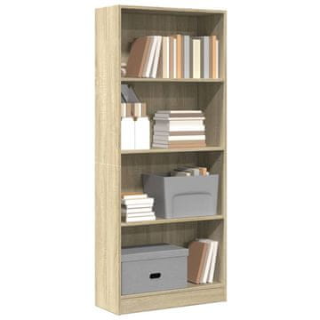 Vidaxl Polica, hrast Sonoma, 60x24x143 cm, materijal na bazi drva