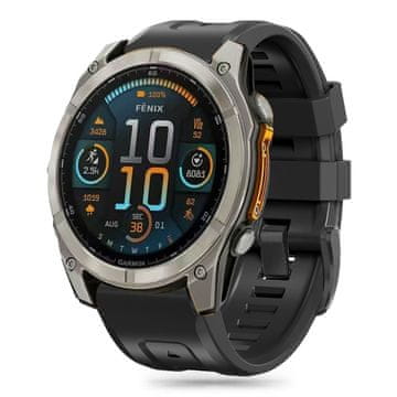 Tech-protect Silicone remen za Garmin Fenix 5 / 6 / 6 Pro / 7 / 8 47mm / E / 8 47mm, black