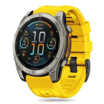 Tech-protect Silicone remen za Garmin Fenix 5 / 6 / 6 Pro / 7 / 8 47mm / E / 8 47mm, yellow