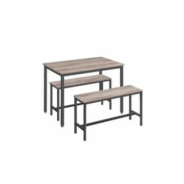Songmics Set za blagovaonski stol 110x70x75 cm smeđa