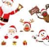 HOME & MARKER® Božićne naljepnice za prozore, dekorativne i višekratne, set 90 komada za blagdansko ukrašavanje | XMASCLINGS