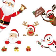 HOME & MARKER® Božićne naljepnice za prozore, dekorativne i višekratne, set 90 komada za blagdansko ukrašavanje | XMASCLINGS