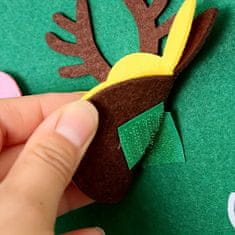 HOME & MARKER® Božićno drvce od filca, s 26 ukrasa, DIY dječje božićno drvce, zidna dekoracija | FELTPINETREE
