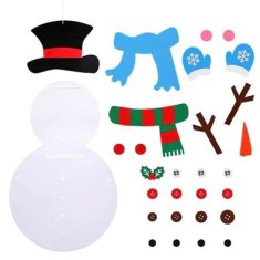 HOME & MARKER® DIY božićna dekoracija snjegović od filca, kreativni set s 31 ukrasom za djecu | FELTSNOWMAN