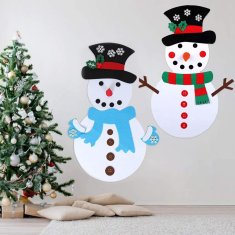 HOME & MARKER® DIY božićna dekoracija snjegović od filca, kreativni set s 31 ukrasom za djecu | FELTSNOWMAN
