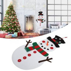 HOME & MARKER® DIY božićna dekoracija snjegović od filca, kreativni set s 31 ukrasom za djecu | FELTSNOWMAN