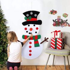 HOME & MARKER® DIY božićna dekoracija snjegović od filca, kreativni set s 31 ukrasom za djecu | FELTSNOWMAN
