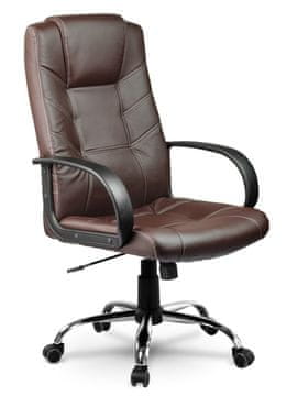 Sofotel EG-221 smeđa kožna uredska stolica