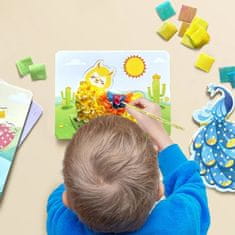 JOJOY® Kreativna slagalica s platnenim pločama za djecu, edukativna drvena slagalica, razvoj motorike (10 ploča) | FABRICITY