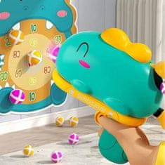 JOJOY® Dinosaur igra pucanja s pikadom, dječja igra gađanja mete s pištoljem i ljepljivim lopticama | DINOSNAP