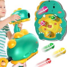 JOJOY® Dinosaur igra pucanja s pikadom, dječja igra gađanja mete s pištoljem i ljepljivim lopticama | DINOSNAP