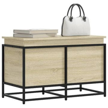 Vidaxl Komoda s poklopcem, hrast sonoma, 80x40x51,5 cm