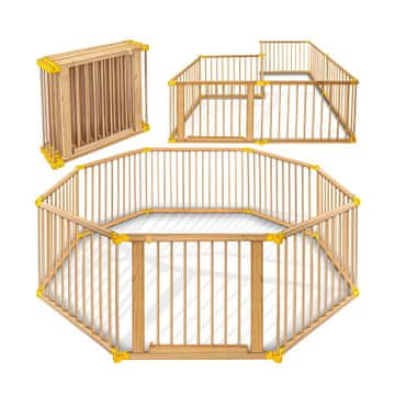 Tresko Kiduku Dječja ogradica 7,2 m Prirodna/Žuta