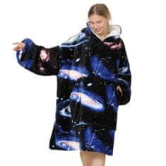 VIVVA® Topli pulover i deka s rukavima za djecu i odrasle, oversized | HOODZIE, svemir