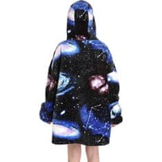 VIVVA® Topli pulover i deka s rukavima za djecu i odrasle, oversized | HOODZIE, svemir