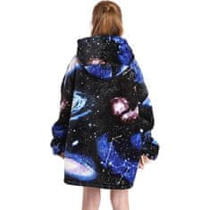 VIVVA® Topli pulover i deka s rukavima za djecu i odrasle, oversized | HOODZIE, svemir