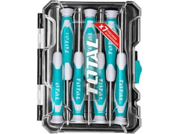 Total Odvijači THT250726 odvijači, set od 7 preciznih, industrijskih, 3x(-), 2xPH, 2xT, CrV