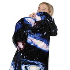 VIVVA® Topli pulover i deka s rukavima za djecu i odrasle, oversized | HOODZIE, svemir
