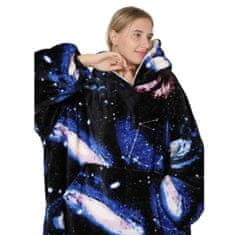 VIVVA® Topli pulover i deka s rukavima za djecu i odrasle, oversized | HOODZIE, svemir