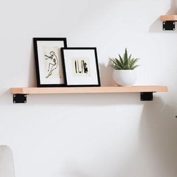 Vidaxl Polica, 60x10x2 cm, Neobrađeno masivno hrastovo drvo