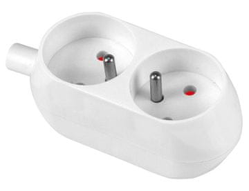 Plast Rol Dvostruka utičnica 16A 250V izmjenjiva Z/U bijela - VT-302-0021