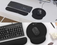Natec Chipmunk 2u1 podloga za miš i tipkovnicu, ergonomska, memorijska pjena