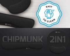 Natec Chipmunk 2u1 podloga za miš i tipkovnicu, ergonomska, memorijska pjena