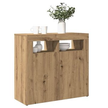 Vidaxl LED ormarić Artisan hrast 80x35x75 cm