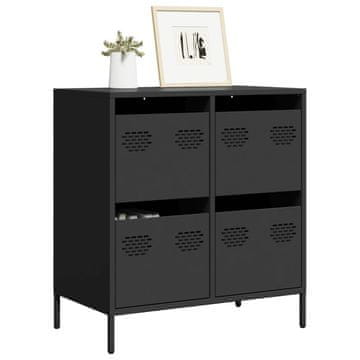 Vidaxl Ormarić Crni 68x39x73,5 cm Hladno valjani čelik